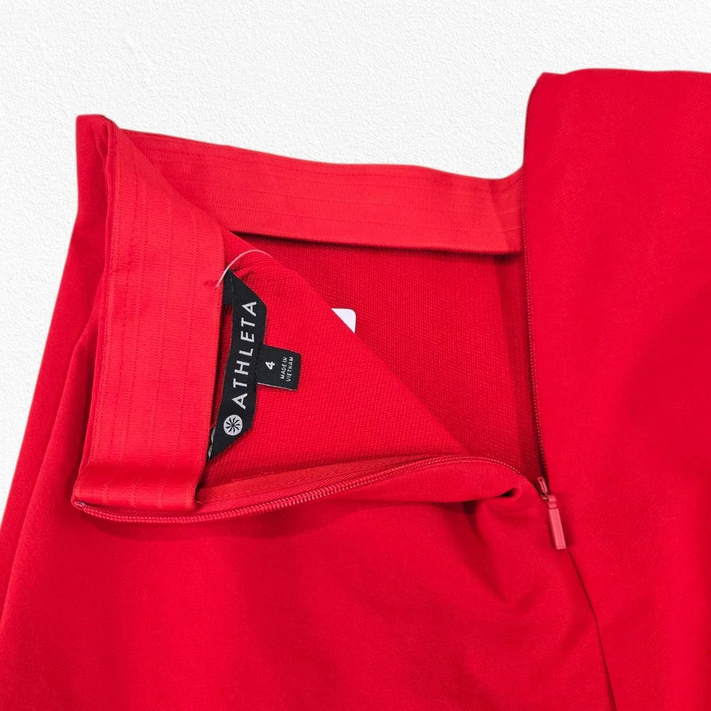 Athleta Wander Slim Pant Red High Rise Work to Workout Pants Ankle Pants Size 4